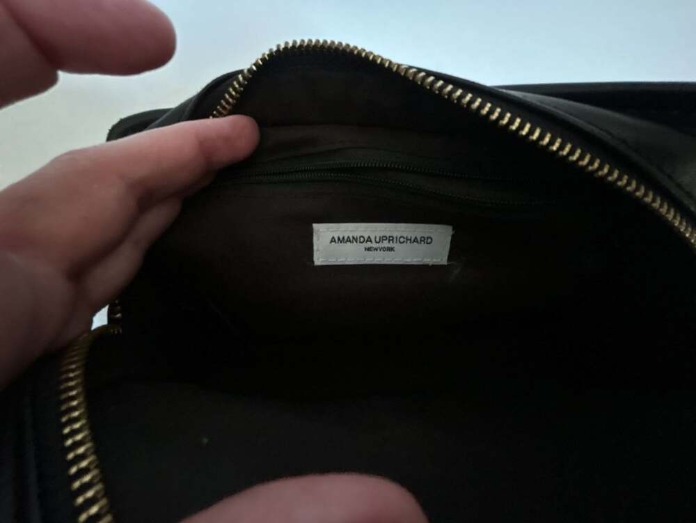Amanda Uprichard Black Quilted Faux Leather Belt Bag - Picture 5 of 9